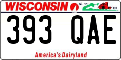 WI license plate 393QAE