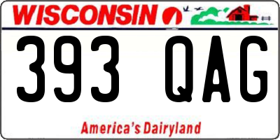 WI license plate 393QAG