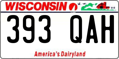 WI license plate 393QAH