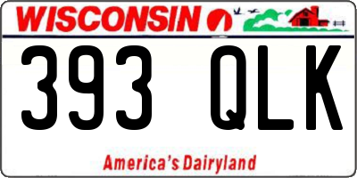 WI license plate 393QLK