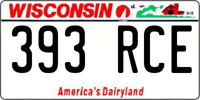 WI license plate 393RCE