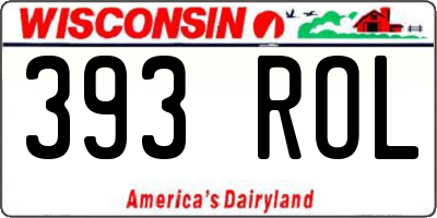 WI license plate 393ROL
