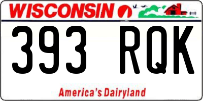 WI license plate 393RQK