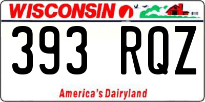 WI license plate 393RQZ