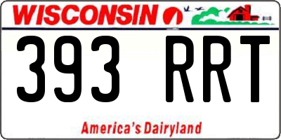 WI license plate 393RRT