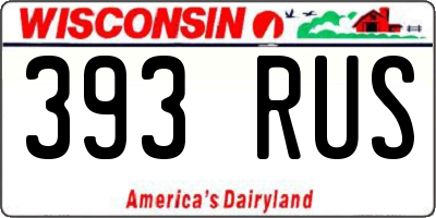 WI license plate 393RUS