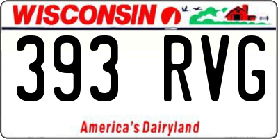 WI license plate 393RVG