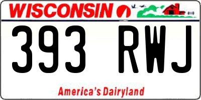 WI license plate 393RWJ