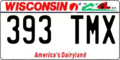 WI license plate 393TMX