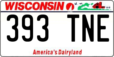 WI license plate 393TNE