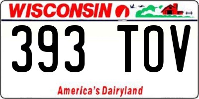 WI license plate 393TOV
