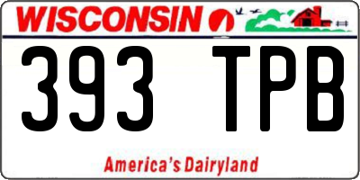 WI license plate 393TPB