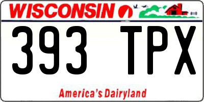 WI license plate 393TPX
