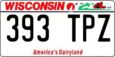 WI license plate 393TPZ