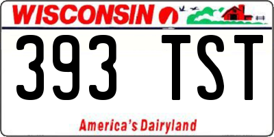 WI license plate 393TST