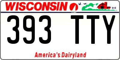 WI license plate 393TTY