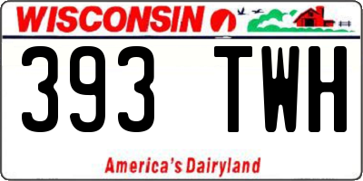 WI license plate 393TWH