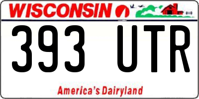 WI license plate 393UTR