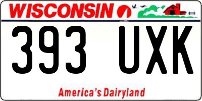 WI license plate 393UXK