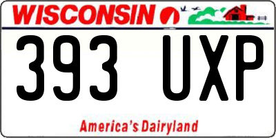 WI license plate 393UXP
