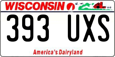 WI license plate 393UXS