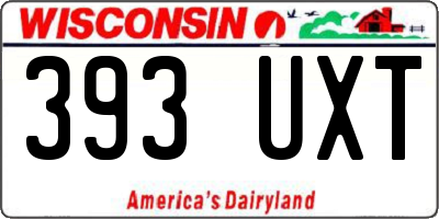 WI license plate 393UXT