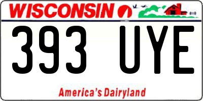 WI license plate 393UYE
