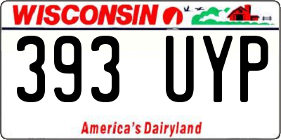 WI license plate 393UYP