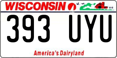 WI license plate 393UYU