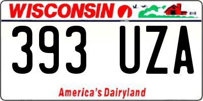 WI license plate 393UZA