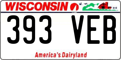 WI license plate 393VEB