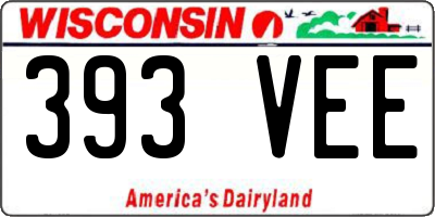 WI license plate 393VEE