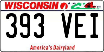 WI license plate 393VEI