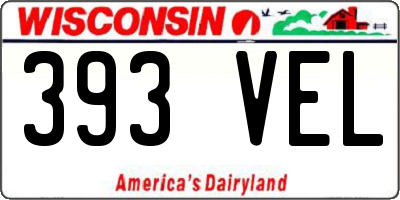WI license plate 393VEL