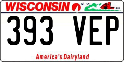 WI license plate 393VEP