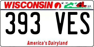 WI license plate 393VES