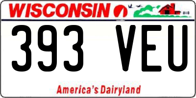 WI license plate 393VEU