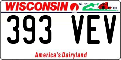 WI license plate 393VEV