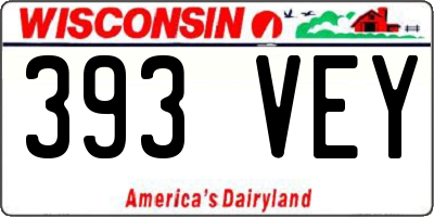 WI license plate 393VEY