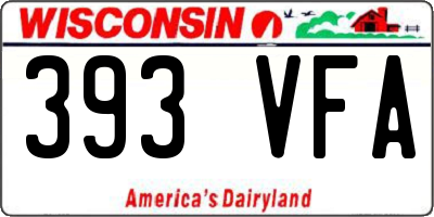 WI license plate 393VFA