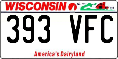 WI license plate 393VFC