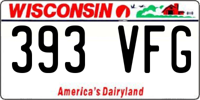 WI license plate 393VFG