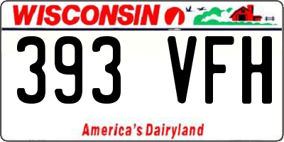WI license plate 393VFH