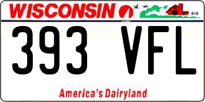 WI license plate 393VFL