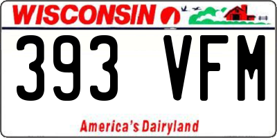 WI license plate 393VFM
