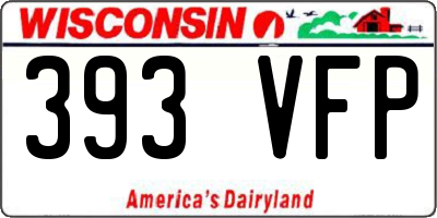 WI license plate 393VFP