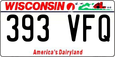 WI license plate 393VFQ