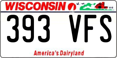 WI license plate 393VFS