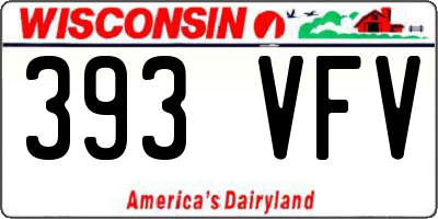WI license plate 393VFV