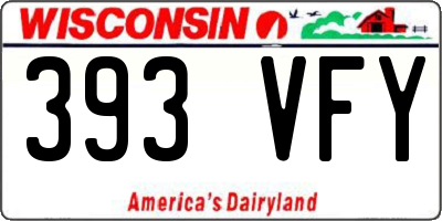 WI license plate 393VFY